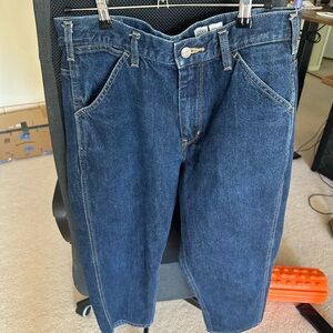 Uniqlo Men's Relaxed Fit Dark Blue Jeans
